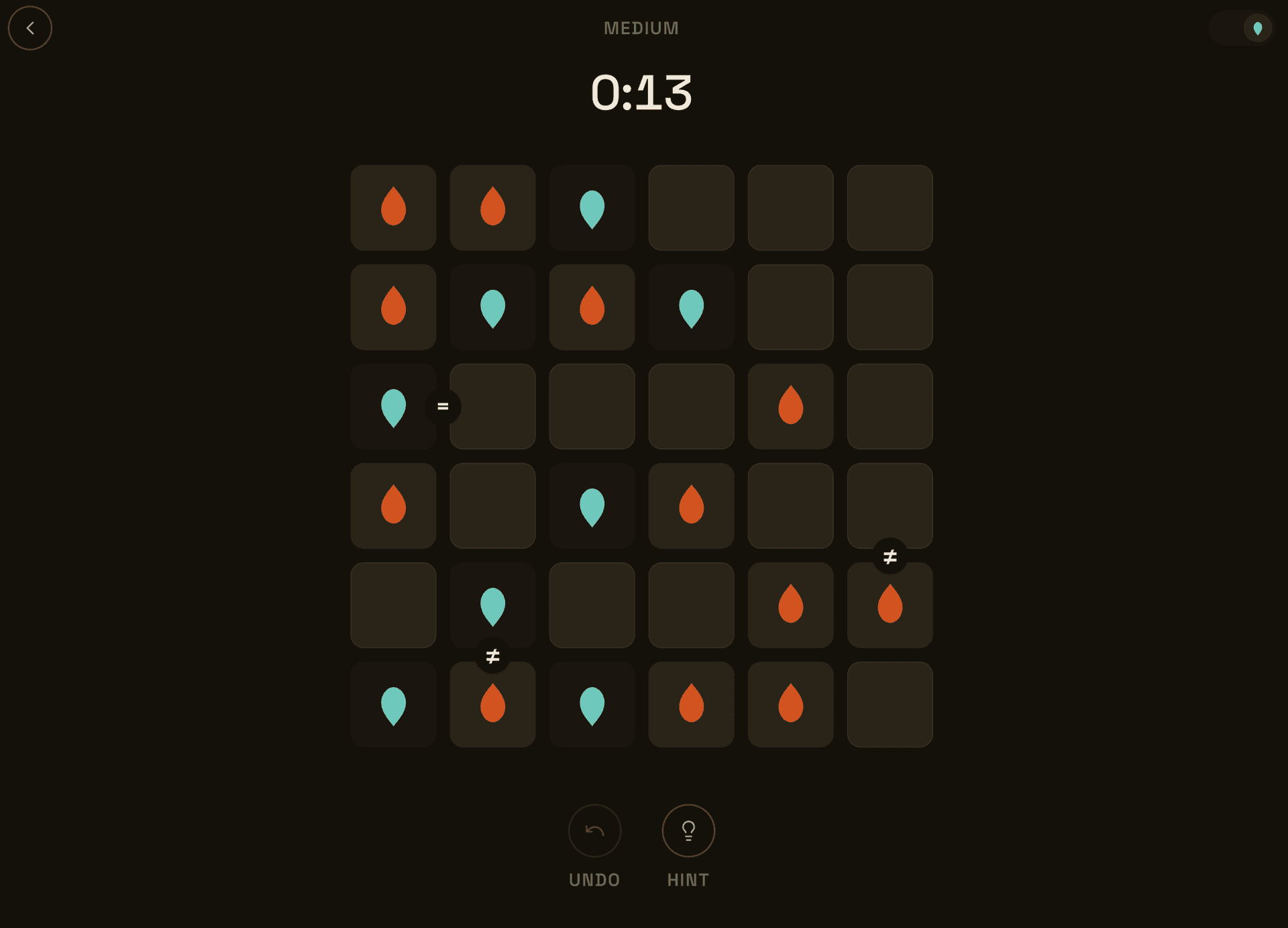 Halve daily puzzle game